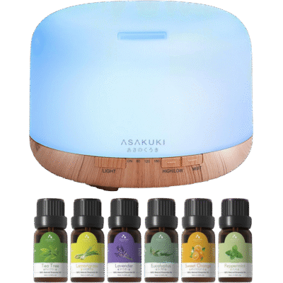 Asakuki 500ml Essential Oil Diffuser