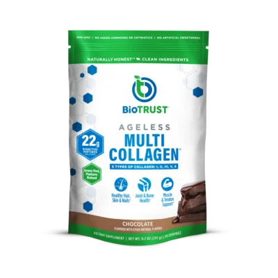 BioTrust Ageless Multi-Collagen Protein Powder Chocolate